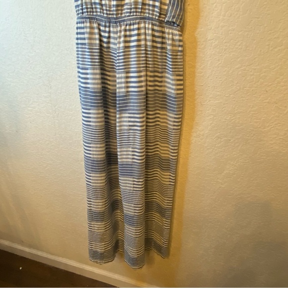 Lovestitch Wide Leg Striped Boho Romper Jumpsuit w/Front Tie Pockets 100% Cotton - Picture 10 of 15